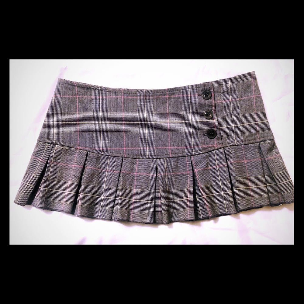 Plaid schoolgirl mini skirt